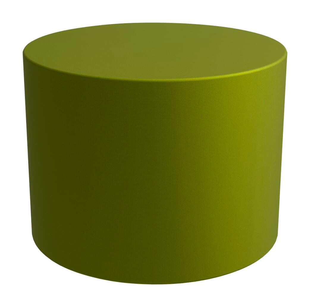 Classroom Select Soft Seating NeoFuse Round Ottoman Olive green